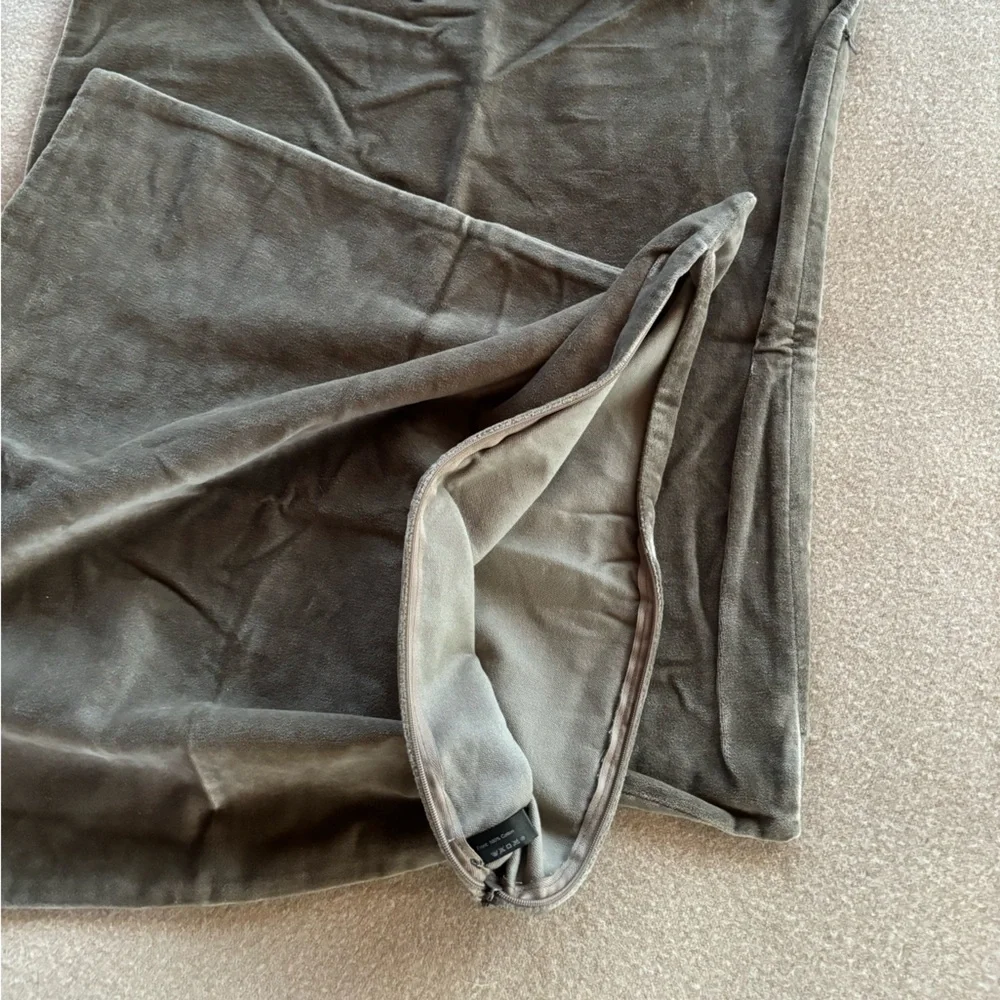Soft Velvet Olive Accent Pillow Cover - Neutral Home Accent